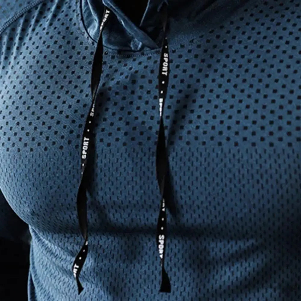 Mens Fitness Tracksuit Running Sport Hoodie Gym Joggers Hooded Outdoor Workout Shirts Tops Clothing Muscle Training Sweatshirt