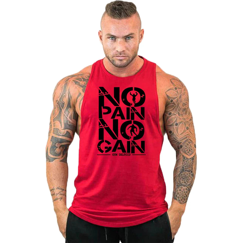 New fashion pure cotton sleeveless shirt vest men's fitness shirt men's undershirt bodybuilding exercise fitness vest fitness me