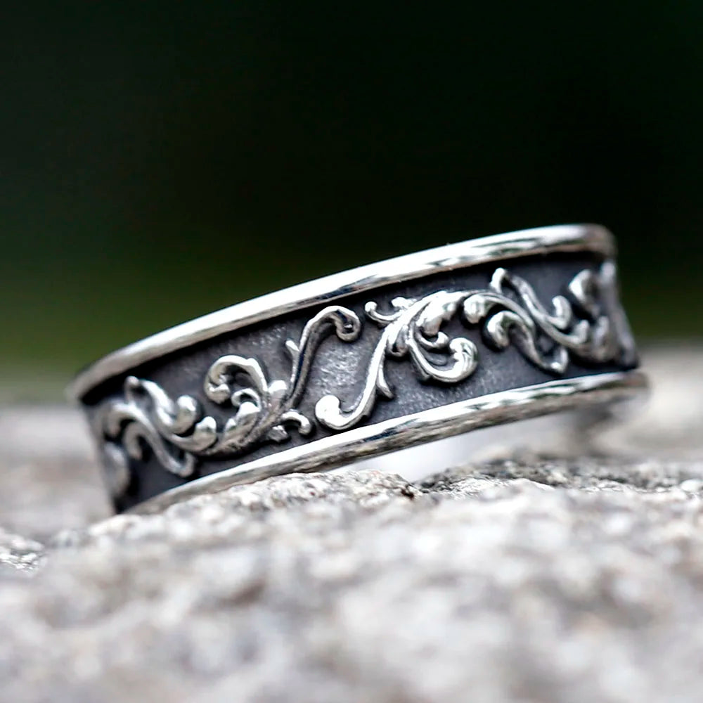 2023 New Arrival Stainless Steel Viking Spindrift Pattern Round Ring fashion Vintage for gift Jewelry free shipping