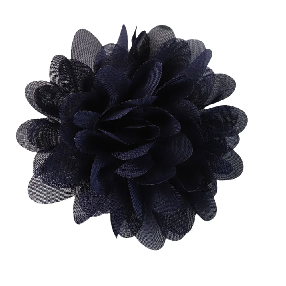 10cm Satin flower DIY accessories for Hair fabric flowers Chiffon Flower Hair Accessories Head wrap  No hair clips bow 10pcs/lot