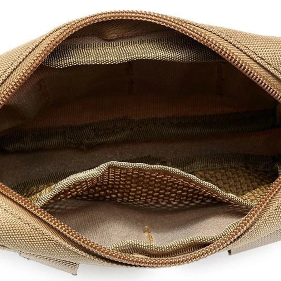 Multi functional accessory miscellaneous bag storage bag can be hung on top of outdoor vest, outdoor backpack belt