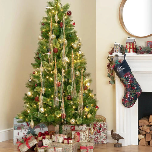 3000 Strands Christmas Tinsel Foil Fringe Garland Xmas Tree Decoration Gold Tinsel Icicles Iridescent Holiday Winter Party Decor