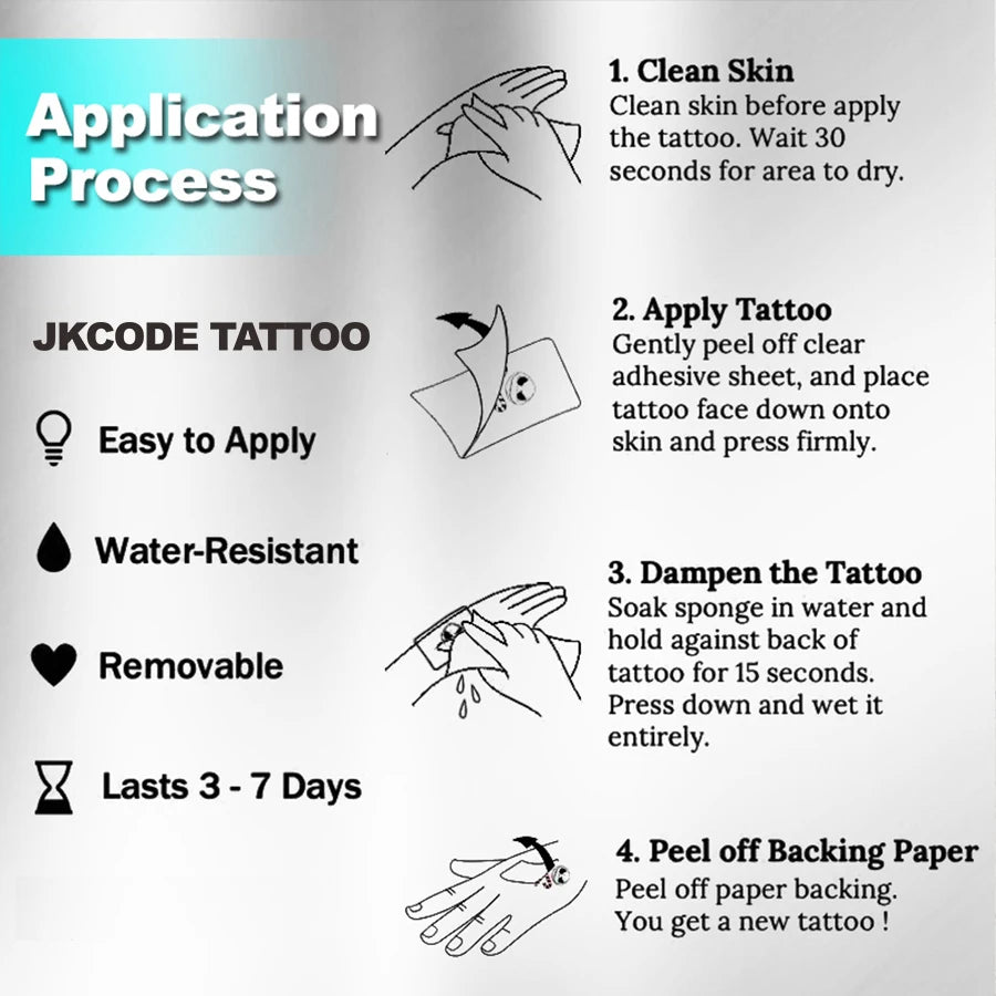 Waterproof Viking Ravens Tattoo, Hands, Cryptic Symbol Temporary Tattoos, Magic Tattoos, Lasts 1-2 Weeks, Tattoos for Man