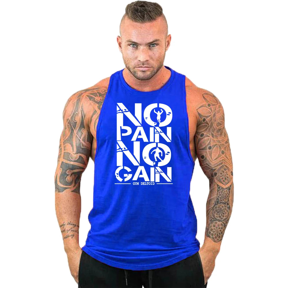 New fashion pure cotton sleeveless shirt vest men's fitness shirt men's undershirt bodybuilding exercise fitness vest fitness me