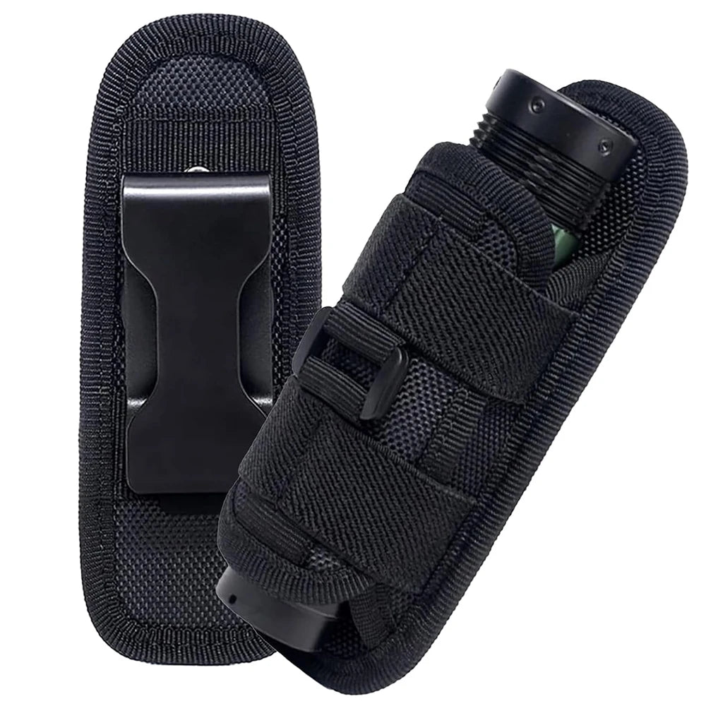 Tactical Flashlight Pouch Holster Molle Torch Holder Carry Case EDC Tool Waist Bag Outdoor Sport Camping Hunting Accessories