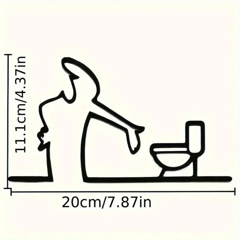 Flat, High-Quality Flat -with holes, Black Frame Modern Home Decor for Bathroom - Easy to Install Wall Art
