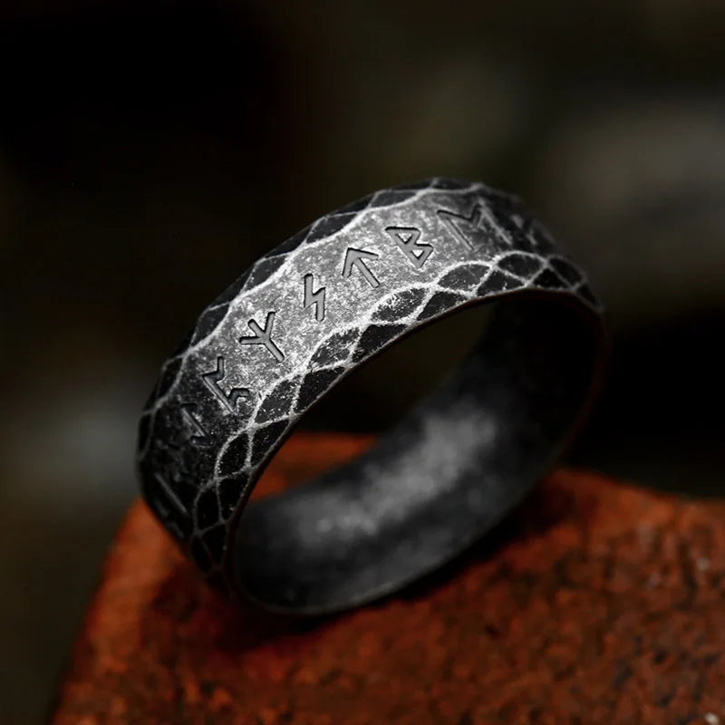 Fashion Nordic Viking Rune Ring for Men Women Simple Amulet 316L Stainless Steel Vintage Viking Rings Jewelry Gift Wholesale