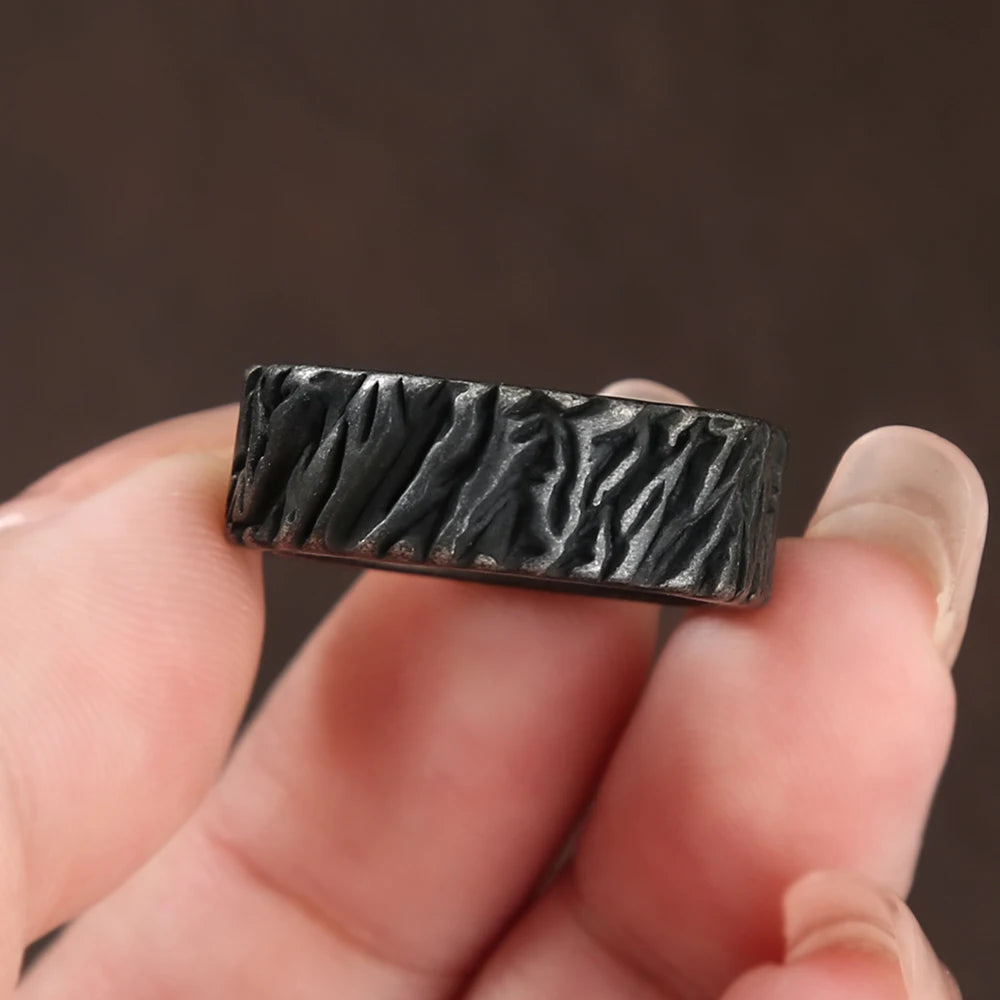 Vintage Black Color Viking Triangle Ring For Men Women Nordic Stainless Steel Odin Valknut Rings Amulet Jewelry Gift Wholesale