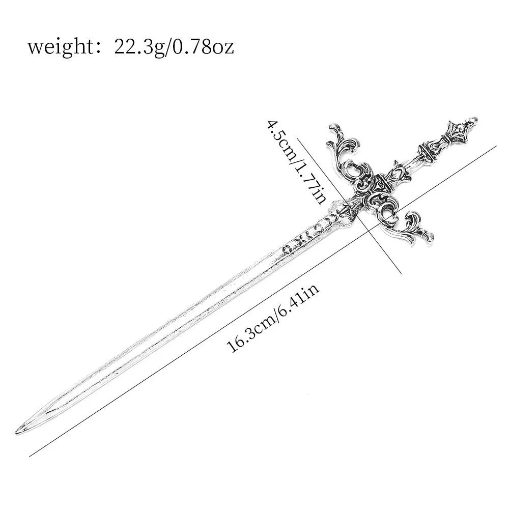 Viking Wave Sword Retro Hair Clip Fashionable and Easy to Match Hair Accessories Scandinavian Norway Theme Party Birthday Gift
