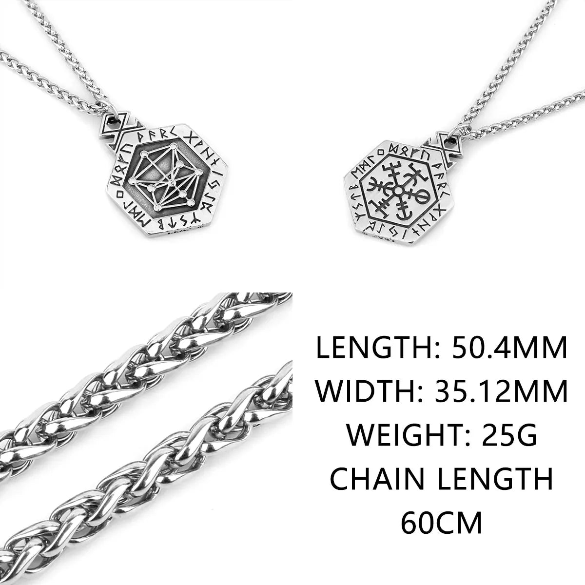Vikings Odin Rune Necklace Various Men's Nordic Vegvisir Valknut Amulet Pendant Stainless Steel Punk Fashion Jewelry Wholesale