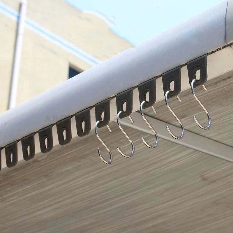 10PCS Accessories RV Black/White Hooks Outdoor Clothes/Shoes Hooks For RV Awnings Quick And Easy Installation Auto Parts