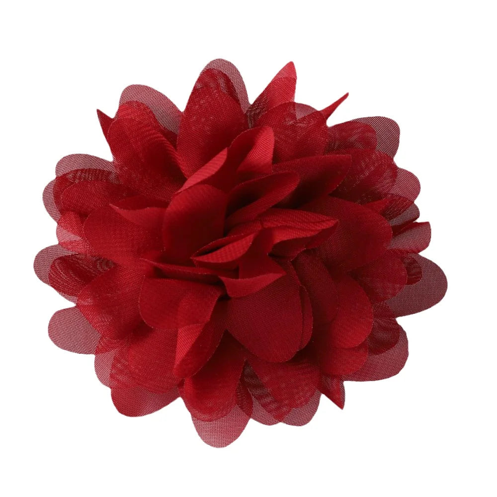 10cm Satin flower DIY accessories for Hair fabric flowers Chiffon Flower Hair Accessories Head wrap  No hair clips bow 10pcs/lot