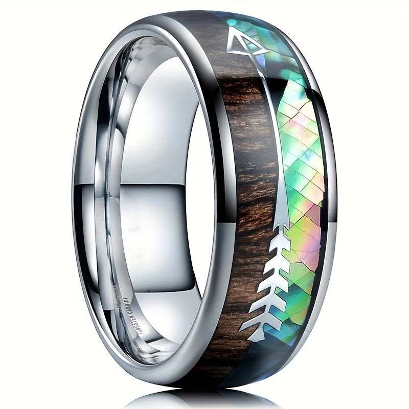2025 Classical Viking Rune Wood Grain Rings For Men Anniversary Party Jewelry Accessories Gift Fashion Stainess Steel Men Rings