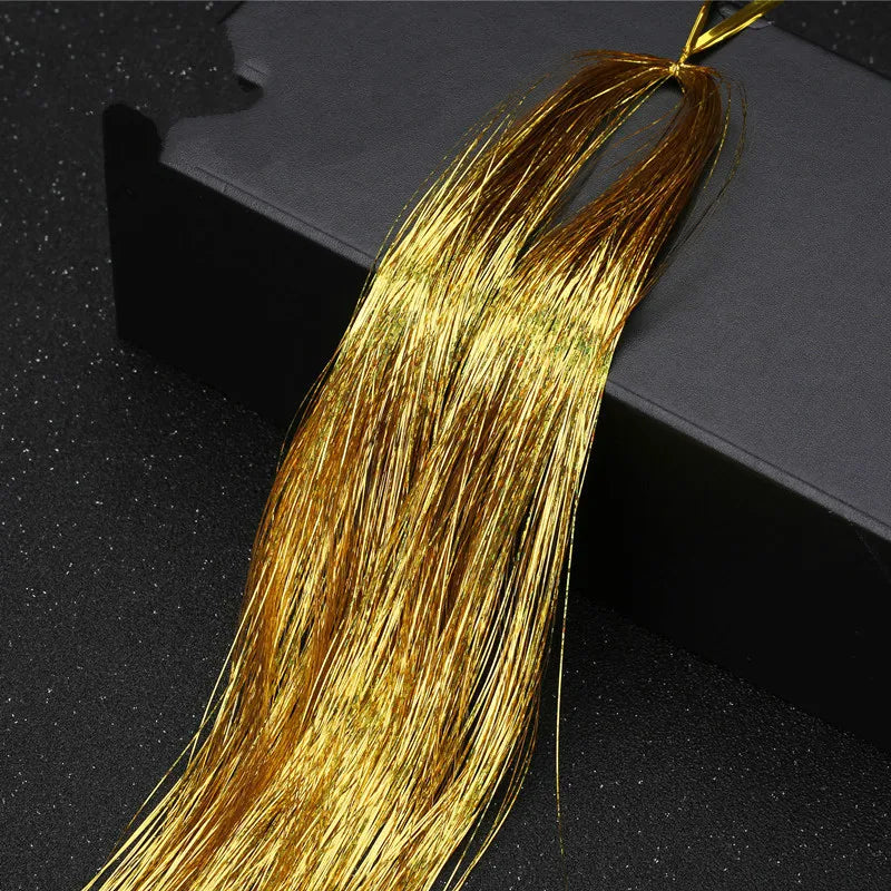 Hair Tinsel Glitter Braids High Temperature Fiber Bling Women's Tinsel Hair Strands In Braiders French Twist Hair Accessories