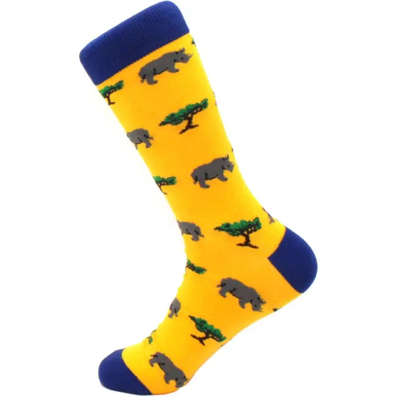 Men's hip hop harajuku socks polka dot alien skateboard checkered animal medium cut funny socks