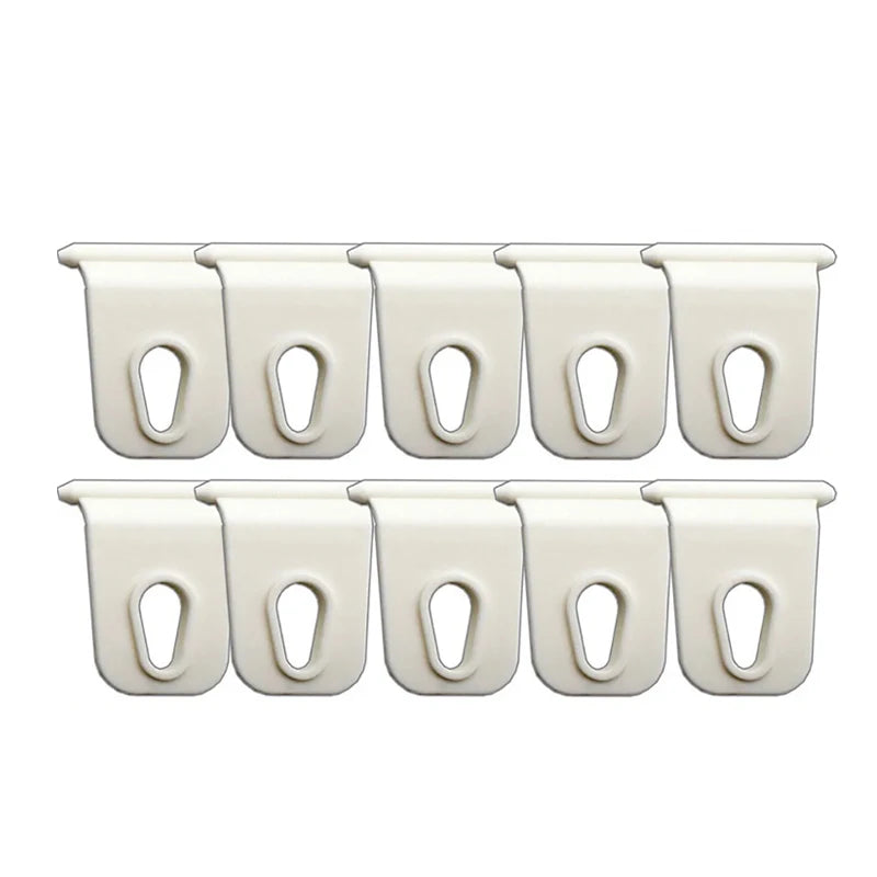 10PCS Accessories RV Black/White Hooks Outdoor Clothes/Shoes Hooks For RV Awnings Quick And Easy Installation Auto Parts