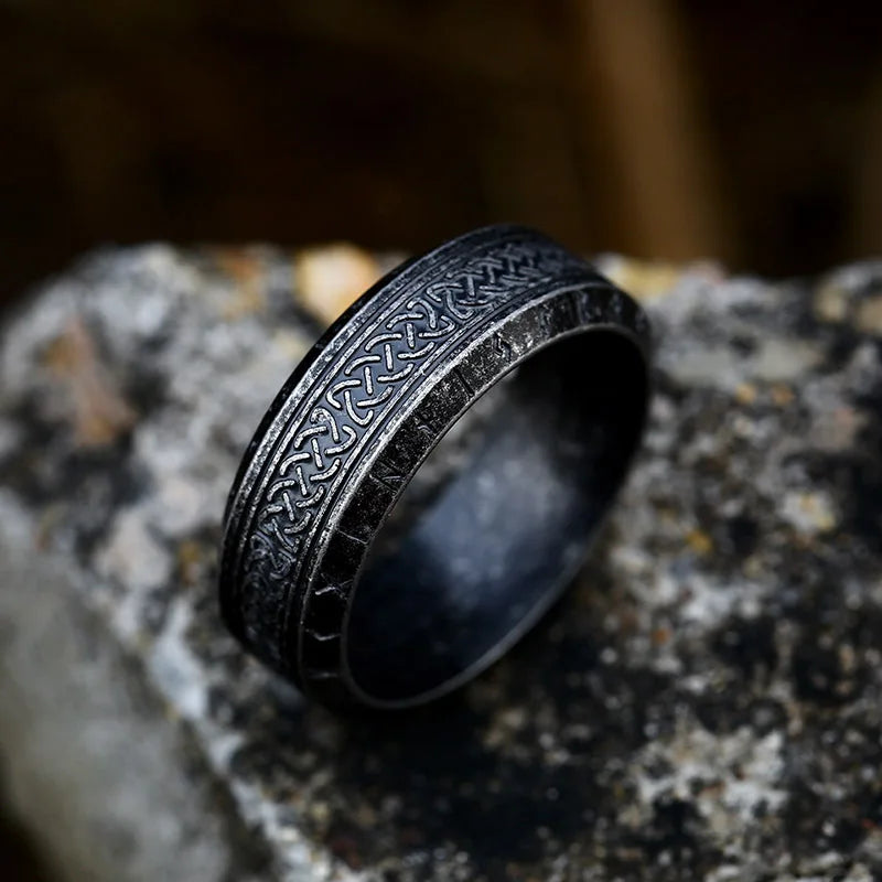 Fashion Nordic Viking Rune Ring for Men Women Simple Amulet 316L Stainless Steel Vintage Viking Rings Jewelry Gift Wholesale