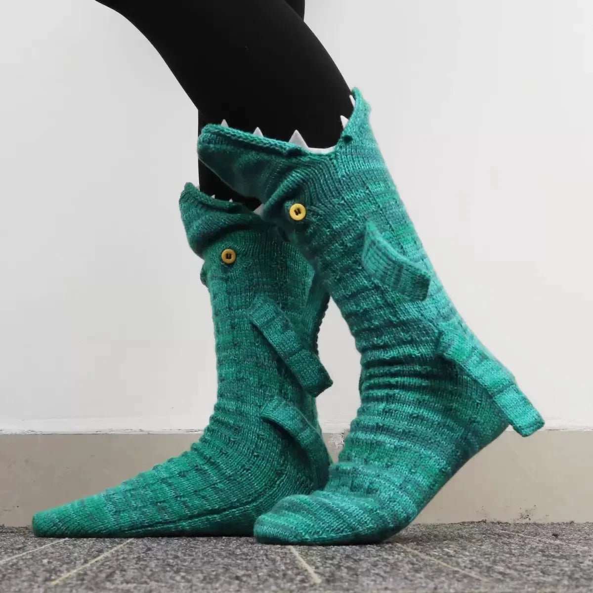 Christmas Socks Knitted Crocodile Socks Animal Funny Socks Holiday Party Supplies
