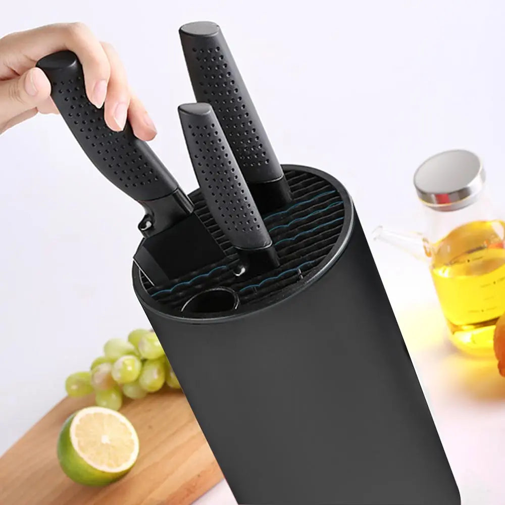 Kitchen Accessories 8.8 inch Kitchen Knife Holder Drainable Chef Knife Stand Plastic Knife Holder Bucket Kitchen Storage Tools