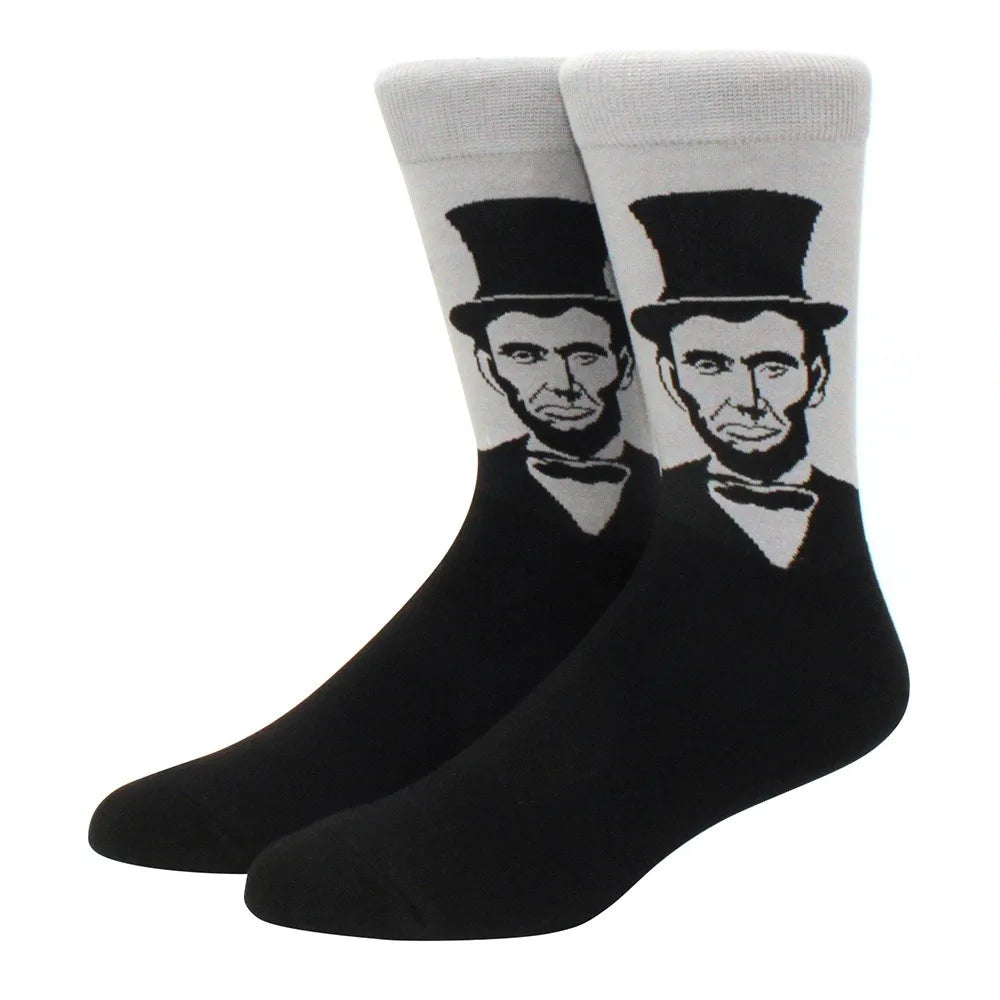 Man Plus Size Socks Art Mural World Famous Art Oil Painting Series Woman Funny Socks