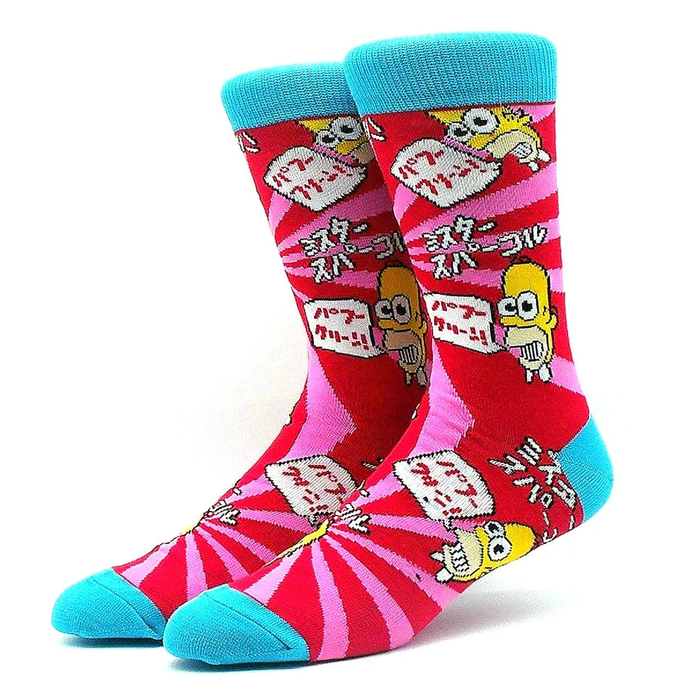 2023 Funny Socks Hot Selling High Quality Anime Socks Men's Women's Funny Socks Personality Fashion Men's Socks Cartoon Socks