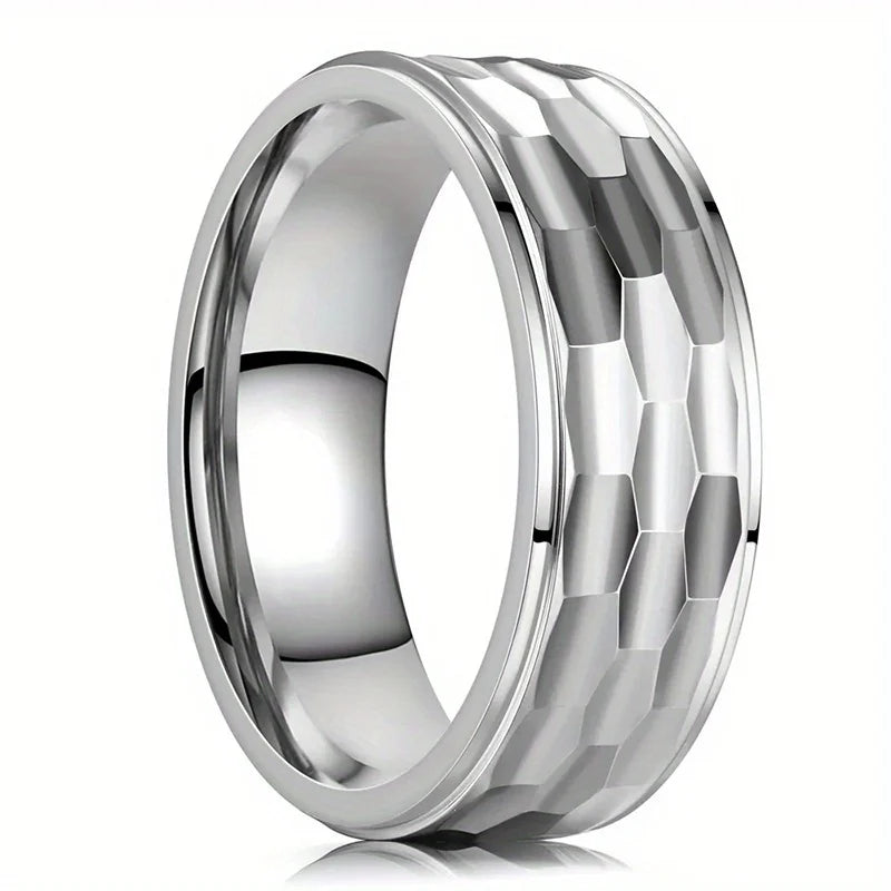 2025 Classical Viking Rune Wood Grain Rings For Men Anniversary Party Jewelry Accessories Gift Fashion Stainess Steel Men Rings