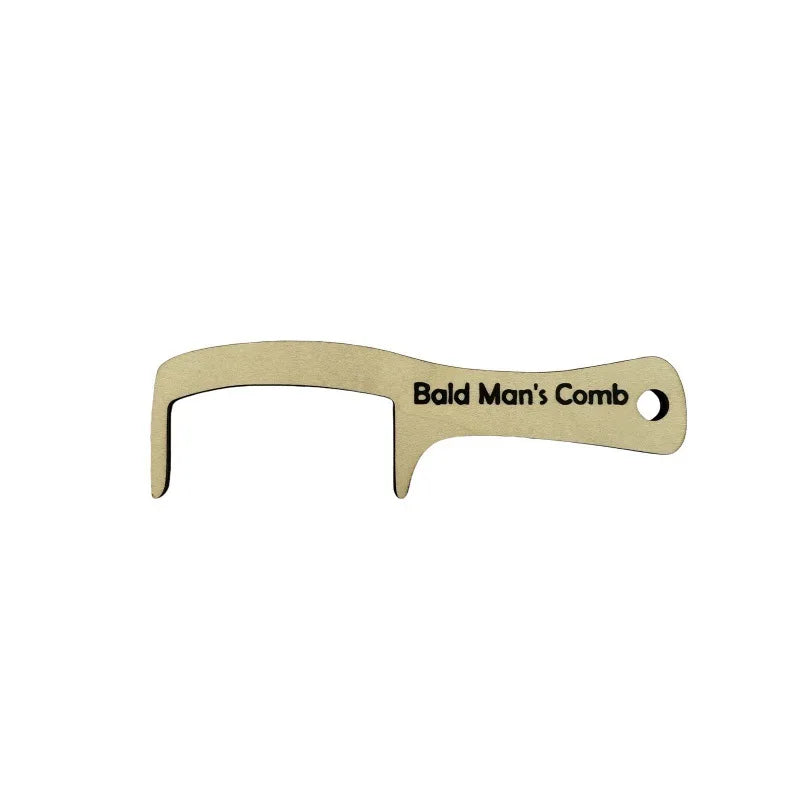 Funny Bald Man Grooming Tool Novelty Bald Man Hair Comb Hair Brush Buffer Head Polish Shiner Baldness Hairbrushes Gag Gift Comb