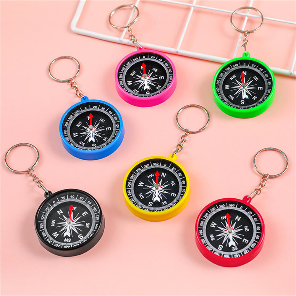 Outdoor Compasses Keychain,Children Mini Compasses Keychain Portable Easy Hanging Key Chains Accessories For School,Outdoors