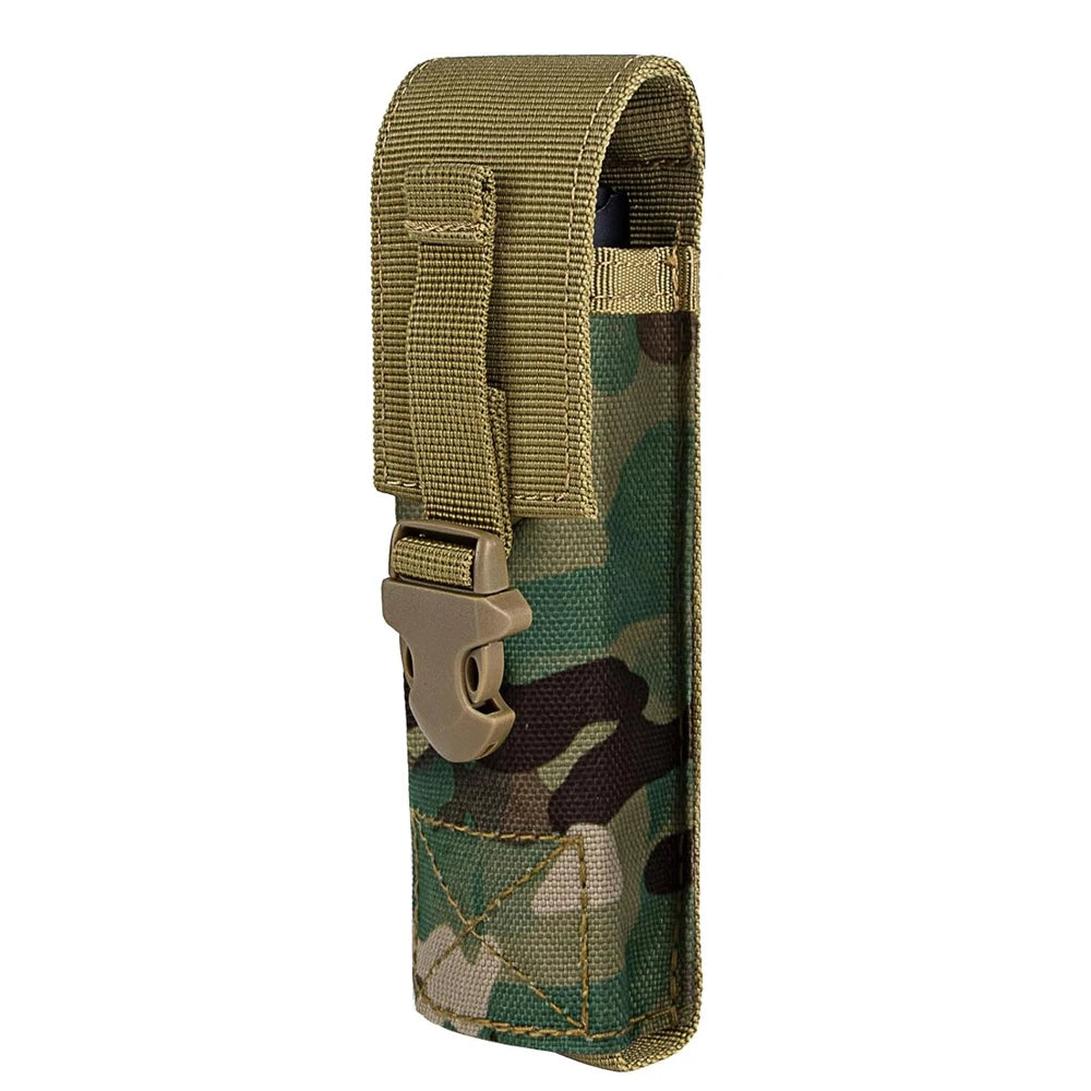 Tactical Flashlight Pouch Holster Molle Torch Holder Carry Case EDC Tool Waist Bag Outdoor Sport Camping Hunting Accessories