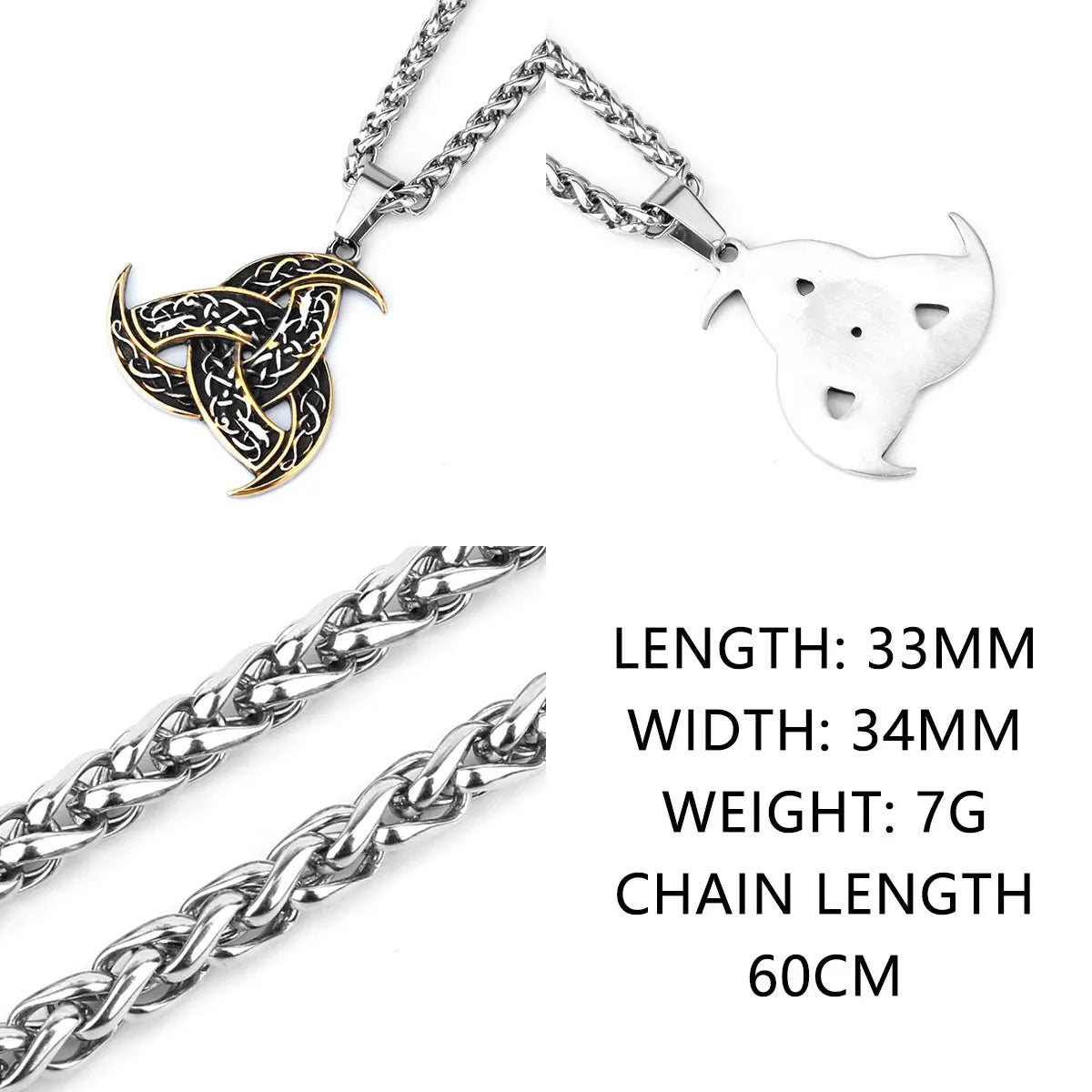 Vikings Odin Rune Necklace Various Men's Nordic Vegvisir Valknut Amulet Pendant Stainless Steel Punk Fashion Jewelry Wholesale