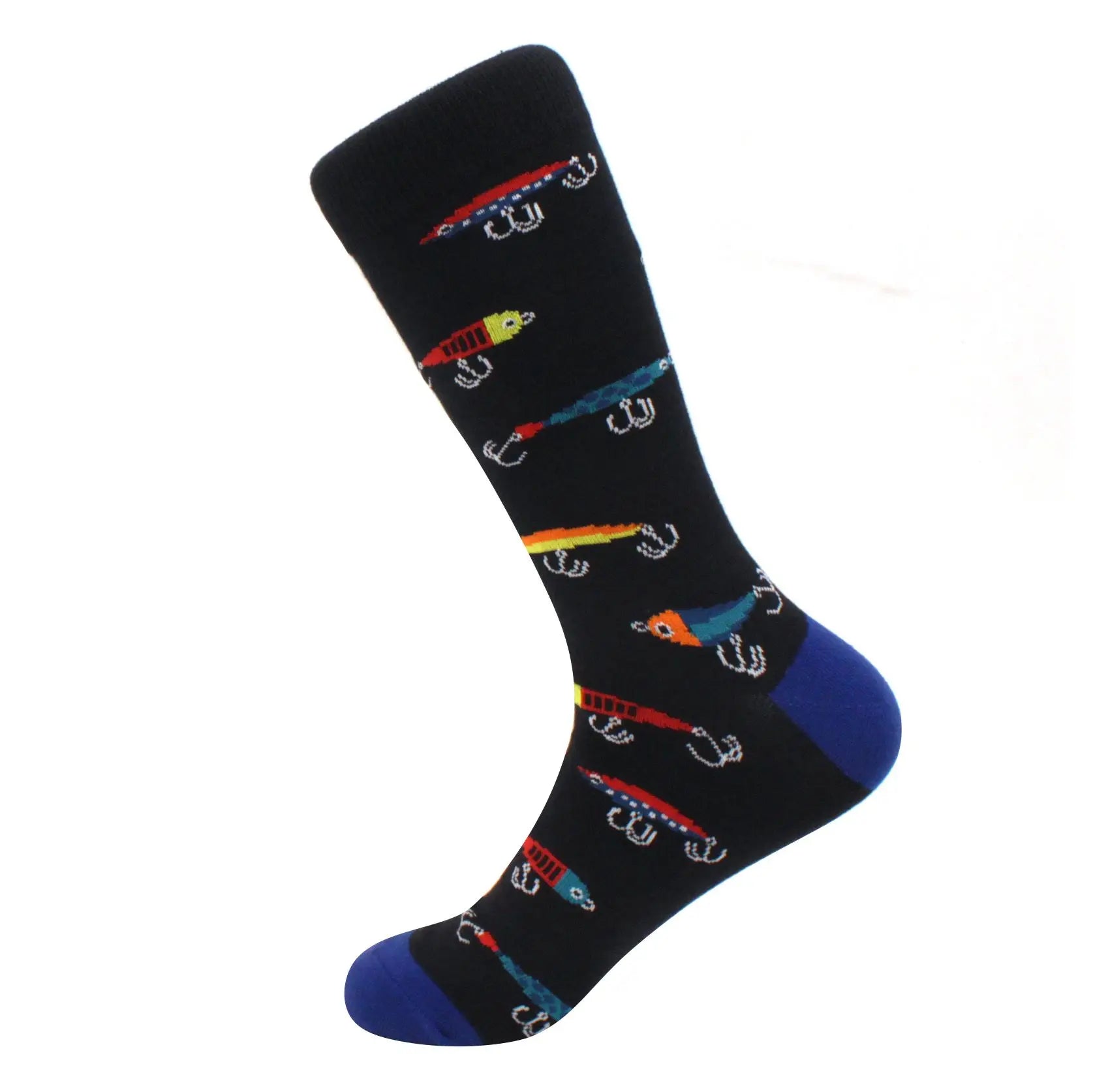 Men's hip hop harajuku socks polka dot alien skateboard checkered animal medium cut funny socks