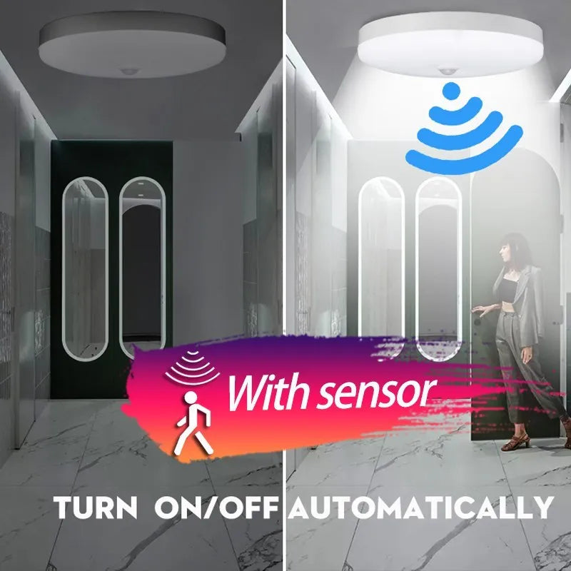 Led Ceiling Light Smart Human Motion Sensor Lamp For Home Porch Stair Garage Corridor Night Automatic Radar Sensor Lights LED