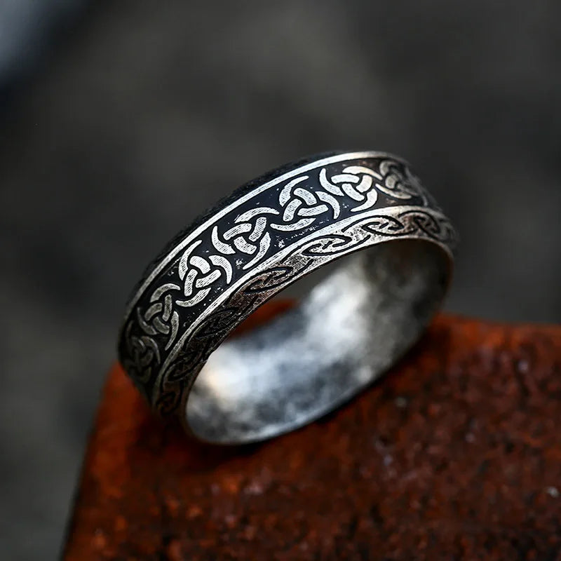 Fashion Nordic Viking Rune Ring for Men Women Simple Amulet 316L Stainless Steel Vintage Viking Rings Jewelry Gift Wholesale