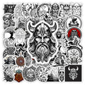 Viking Warrior Stickers Art Aesthetic Tattoo Gift Toy Decorative Decal for Scrapbook Journal Laptop Luggage Bottle Waterproof