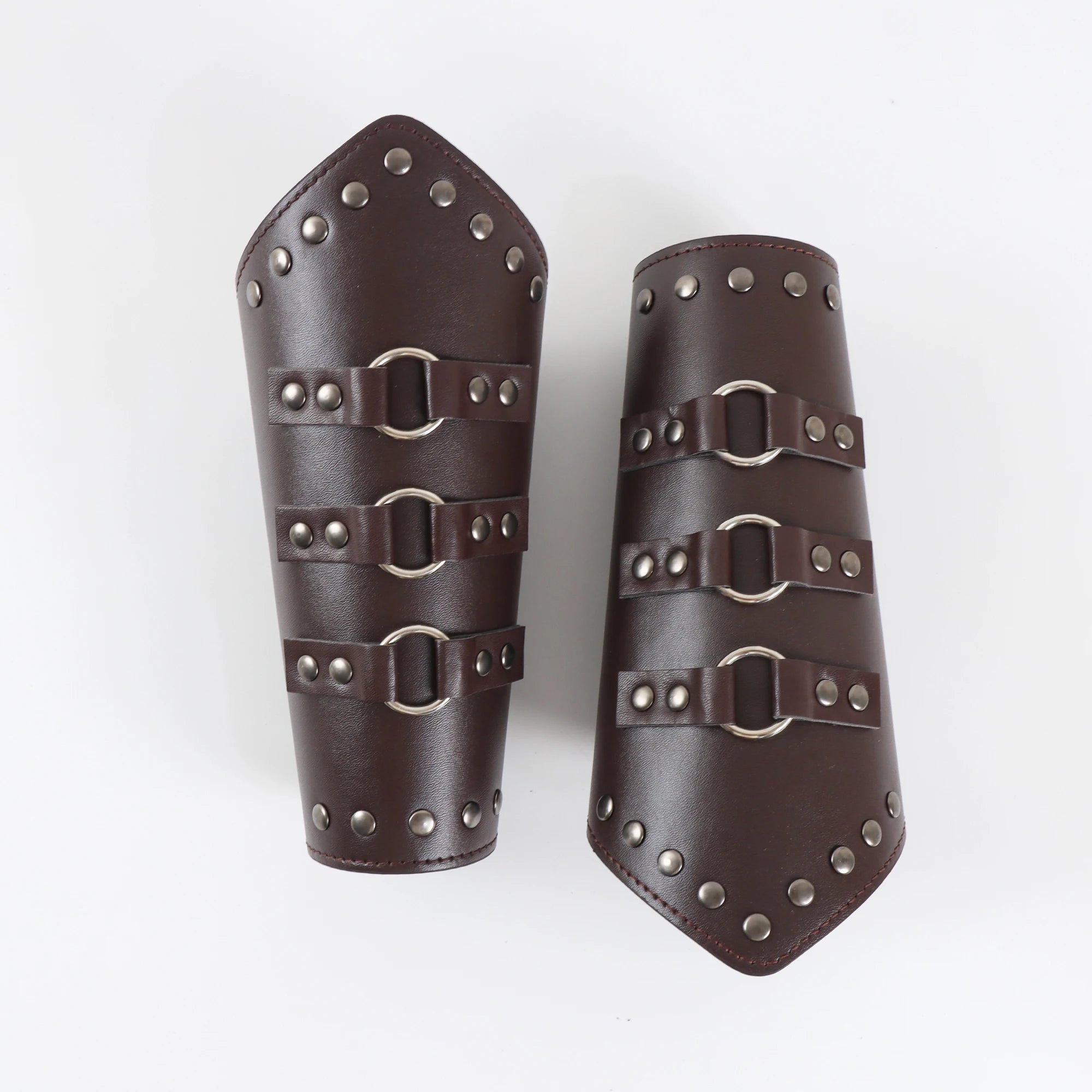 2 Pack Faux Leather Wristbands Viking Medieval Arm Guards Wristbands Halloween Accessories