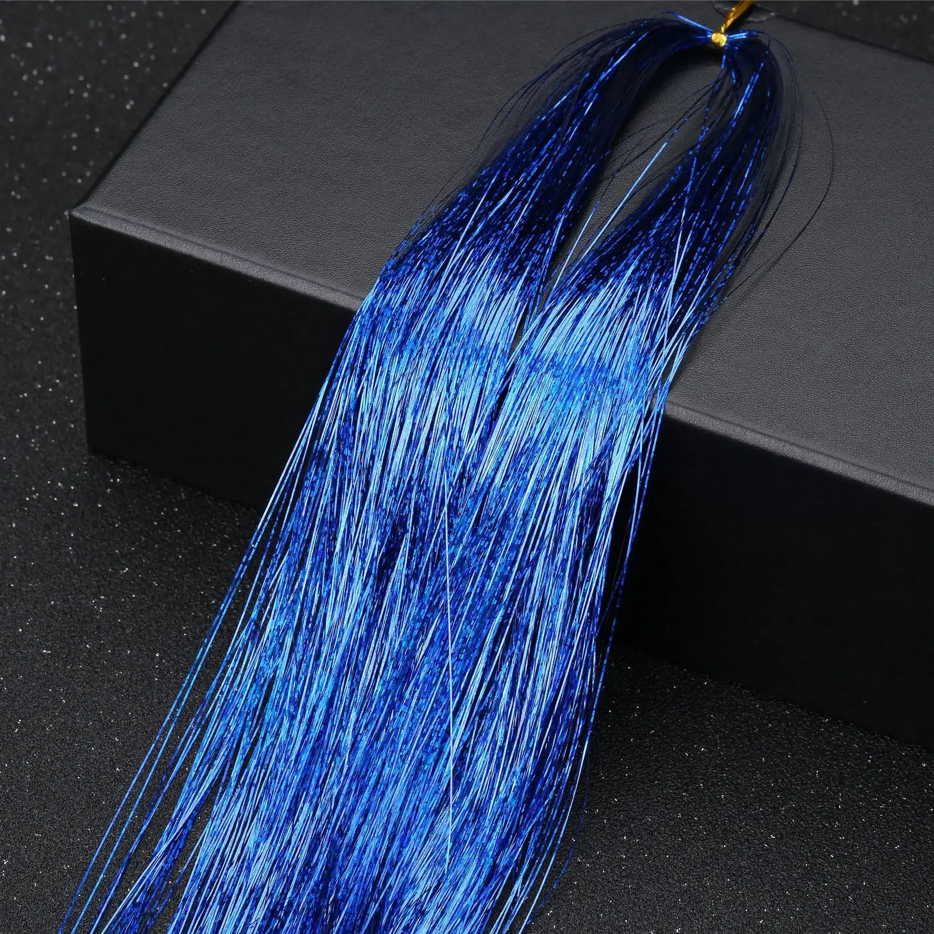 93cm Glitter Hair Tinsel Extension with BB Clips Laser Gold Silver Tinsel Hair Braided Girls Headwear Braiding Hair Decor Tools