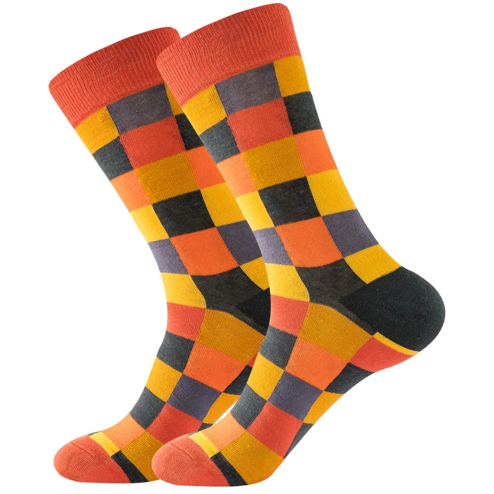 Men's socks original design happy socks animal food astronaut men's socks crew geometric women's socks halloween socks