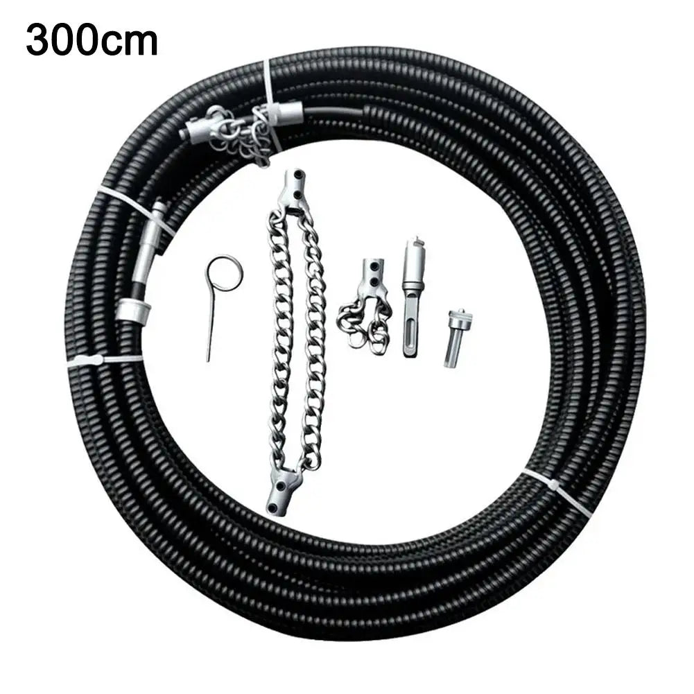Electrical Drain Cleaner Dredging Sewer Special Tool Tool Solid Chain Dredging Spring Oil Stain Blocking Pipeline Dredging Tool