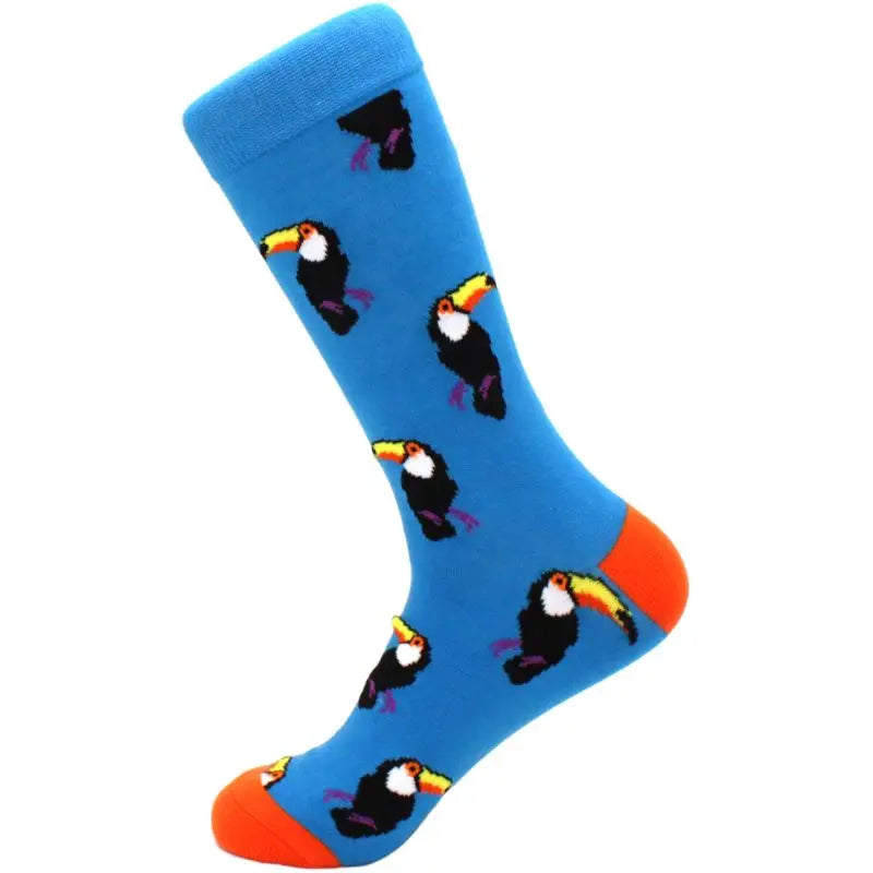 Men's hip hop harajuku socks polka dot alien skateboard checkered animal medium cut funny socks
