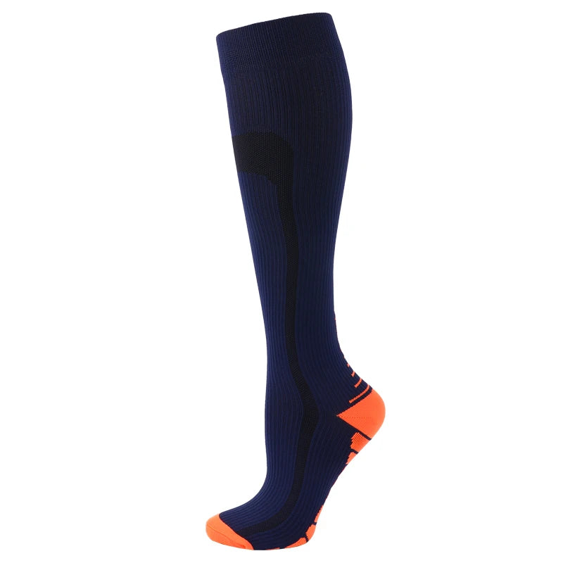 Unisex Compression Socks 30 Mmhg Sport Socks Soccer Football Socks Arrow Pattern Thigh Tube Socks Outdoor Running Fitness Socks