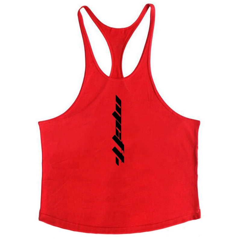 Mens Gym Clothing Bodybuilding Tank Tops Fitness Training Sleeveless Shirt Cotton Muscle Running Vest Casual Sports Singlets