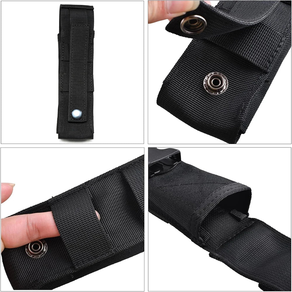 Tactical Flashlight Pouch Holster Molle Torch Holder Carry Case EDC Tool Waist Bag Outdoor Sport Camping Hunting Accessories
