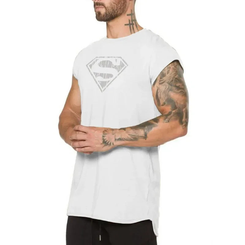 Mens Workout Muscle Clothing Gym Bodybuilding T-shirt Summer Cotton Small Sleeve Casual Sportswear Fitness Breathable Shirts