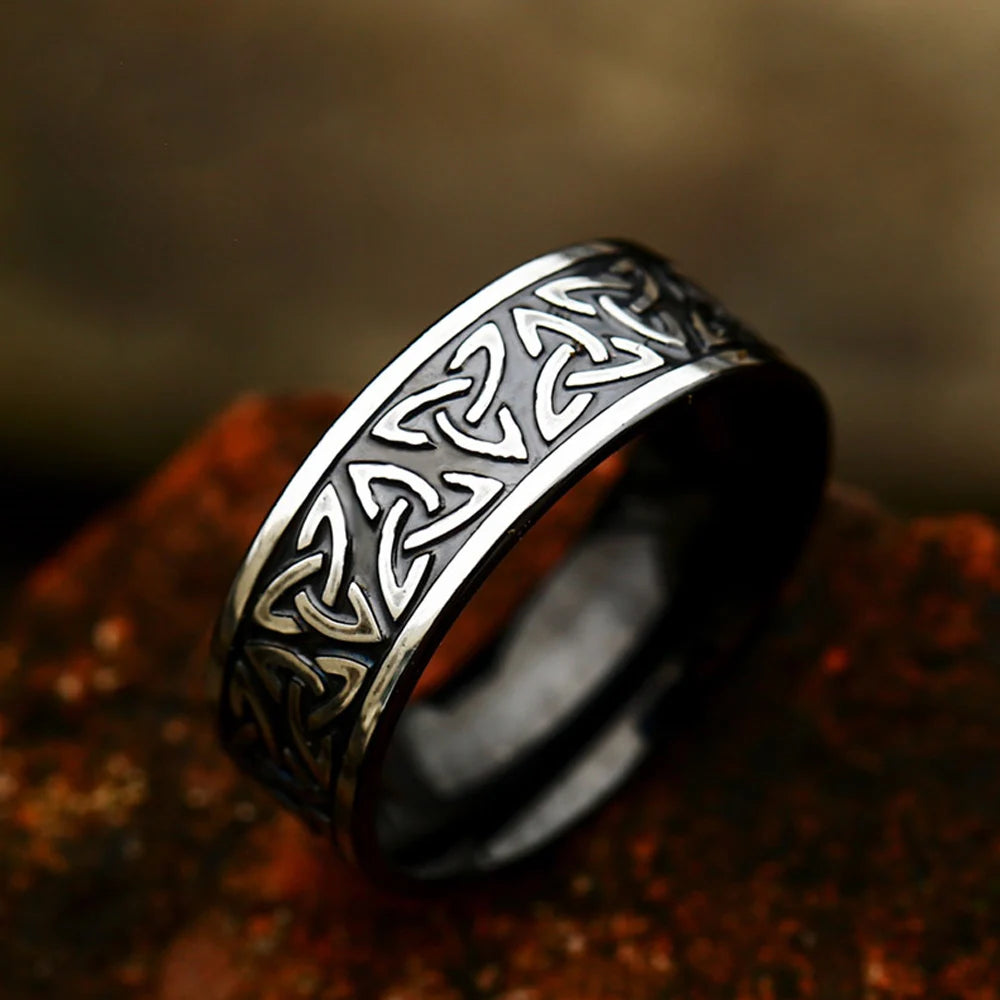 Fashion Nordic Viking Rune Ring for Men Women Simple Amulet 316L Stainless Steel Vintage Viking Rings Jewelry Gift Wholesale