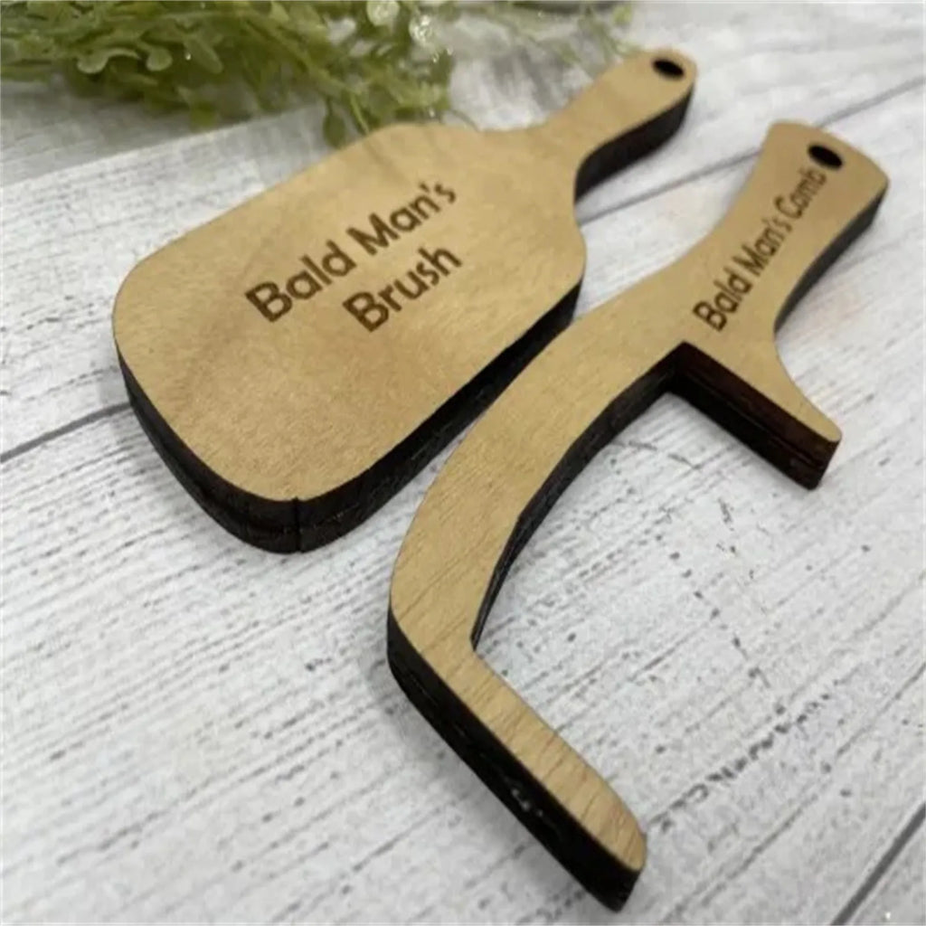 Funny Bald Man Grooming Tool Novelty Bald Man Hair Comb Hair Brush Buffer Head Polish Shiner Baldness Hairbrushes Gag Gift Comb