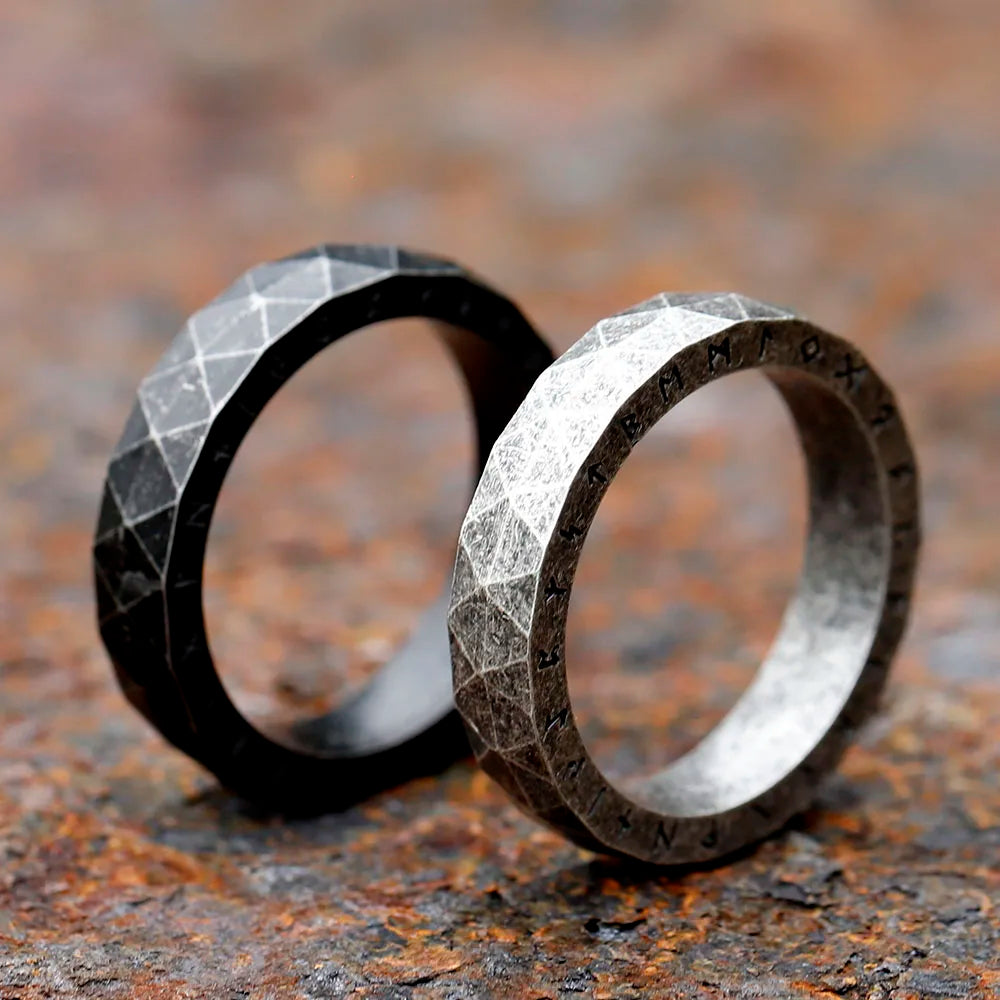 New Stainless Steel Viking Rune Ring Men Scandinavn Wedding Womens Amulet Band Jewelry Gift Anel free shipping
