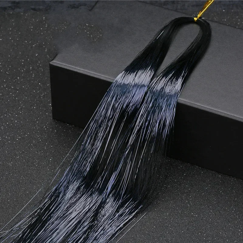 1 Pc Sparkle Tinsel Shiny Hair Tinsel Hair Extensions Dazzles Women Hippie for Braiding Headdress Hair Braiding Tools Long 100cm