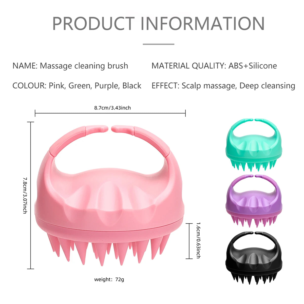 Silicone Scalp Massager - Deep Cleansing Shampoo Brush for Itchy Scalp & Professional Hair Care | Essential Oil Shampoo Comb