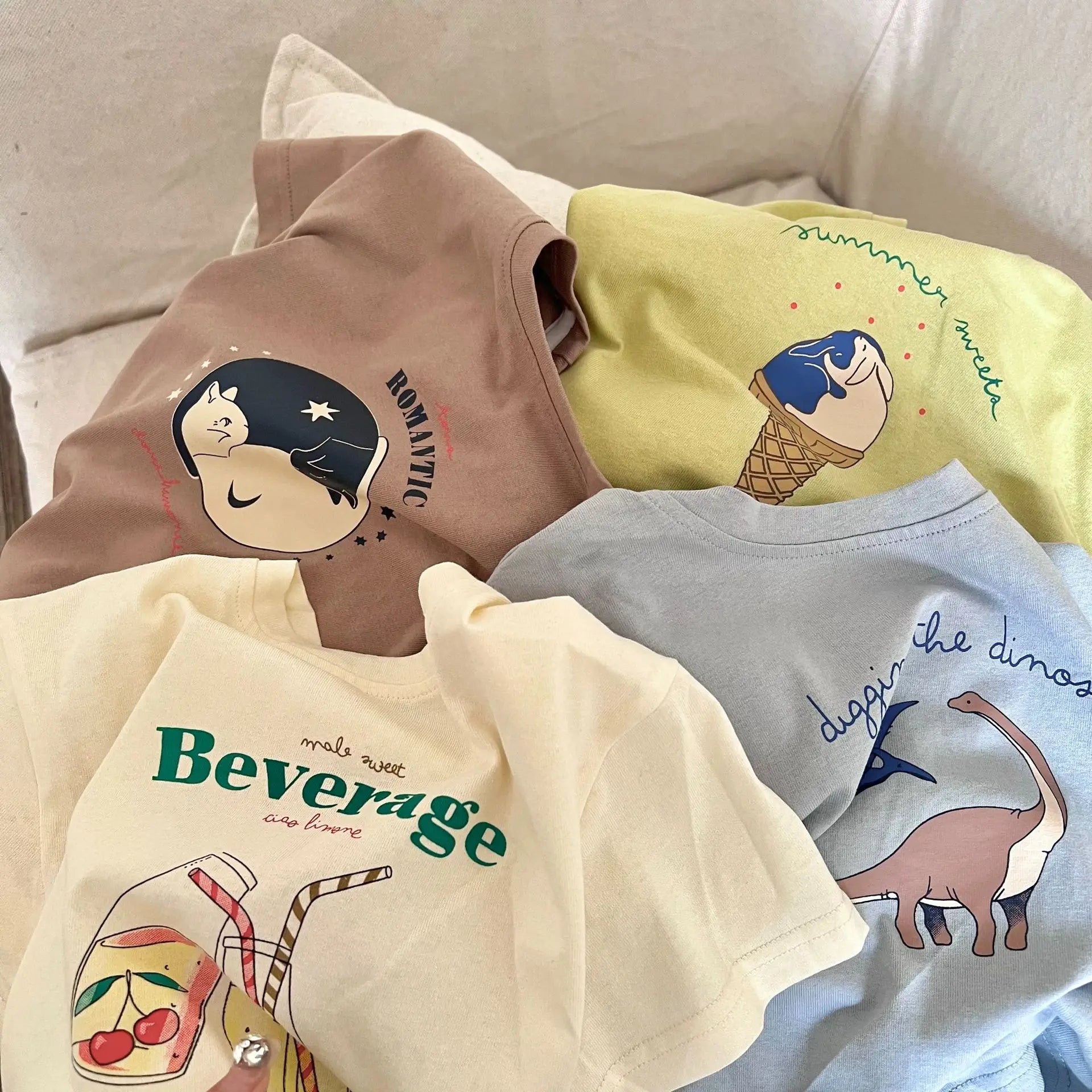 Children's Clothing T-Shirt Kids Clothes Boys Girls Summer Cartoon Tops Short Sleeve Clothes  Cotton Baby Clothing