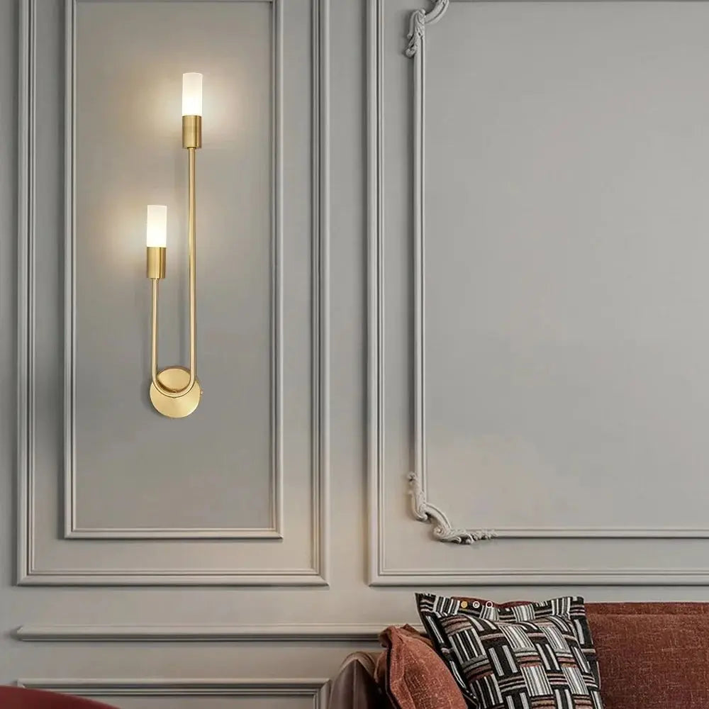 LED Golden Black Light Luxury Wall Lamp Living Room Nordic Modern Minimalist Creative Background Wall Corridor Bedroom Bedside